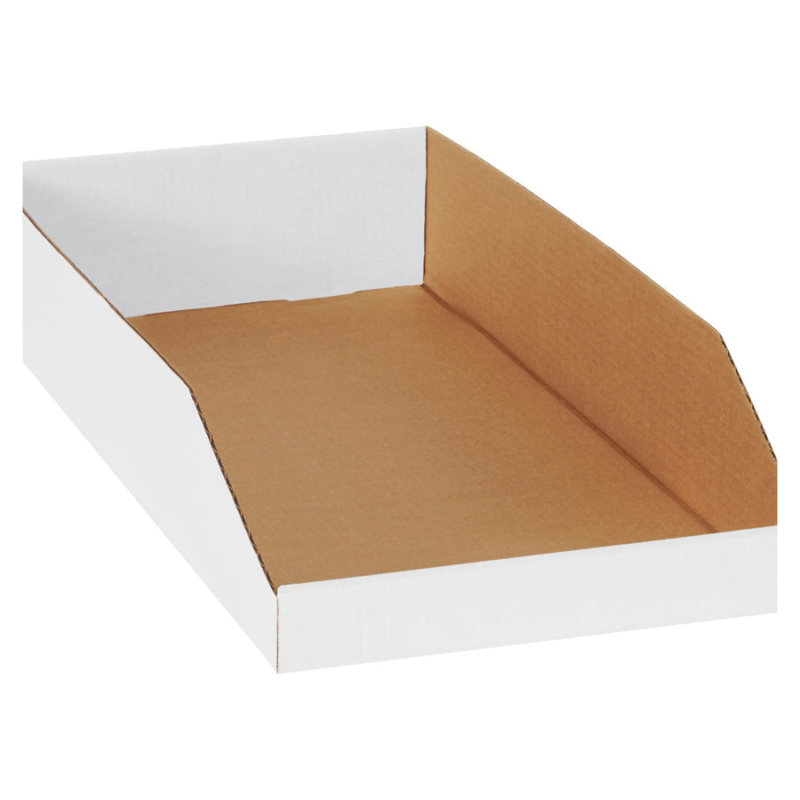 12x24x4.5 White Corrugated Bin Boxes 50/Bundle BINMT1224