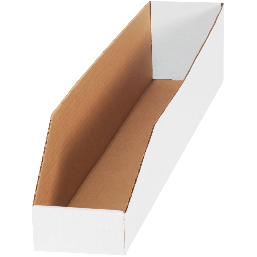 4 x 24 x 4 1/2 in ECT-32-B White Corrugated Shipping Boxes 50-Pack BINMT424
