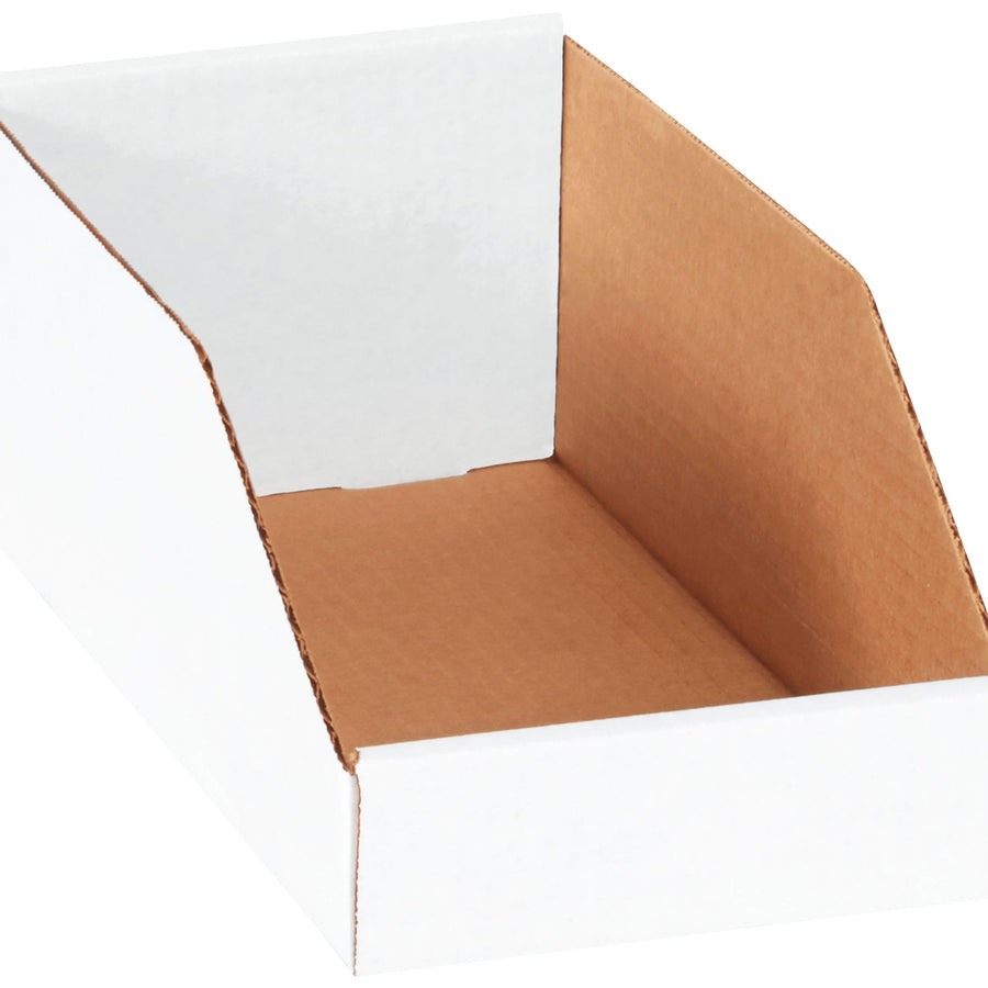 6 x 12 x 4 1/2 in ECT-32-B White Corrugated Shipping Boxes 50-Pack BINMT612