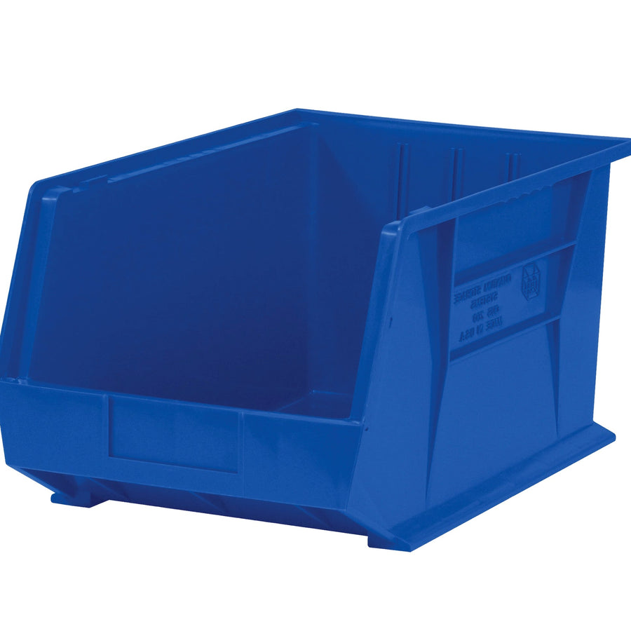 5 3/8 x 4 1/8 x 3 in Blue Plastic Stack & Hang Bins 24/Case BINP0543B