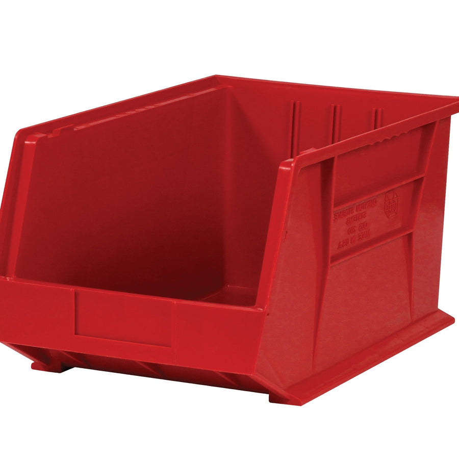 5 3/8 x 4 1/8 x 3 in Red Plastic Stack & Hang Bins 24-Pack BINP0543R