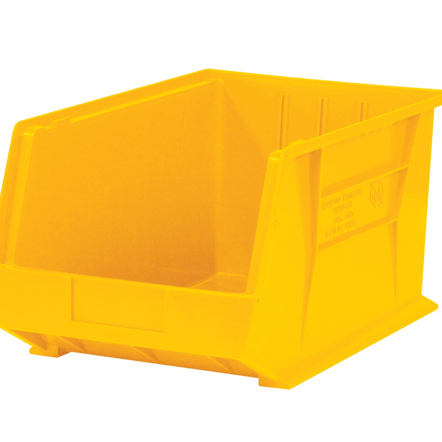 5 3/8 x 4 1/8 x 3 in Yellow Plastic Stack & Hang Bins 24/Case BINP0543Y
