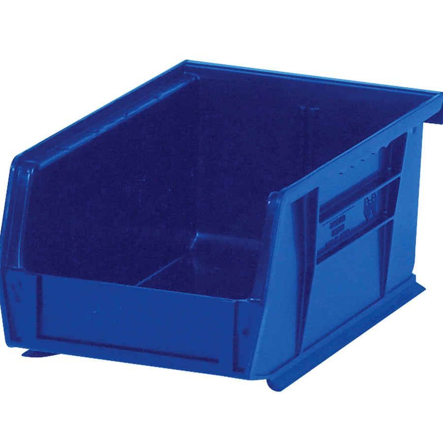 7 3/8 x 4 1/8 x 3 in Blue Plastic Stack & Hang Bins 24/Case BINP0743B