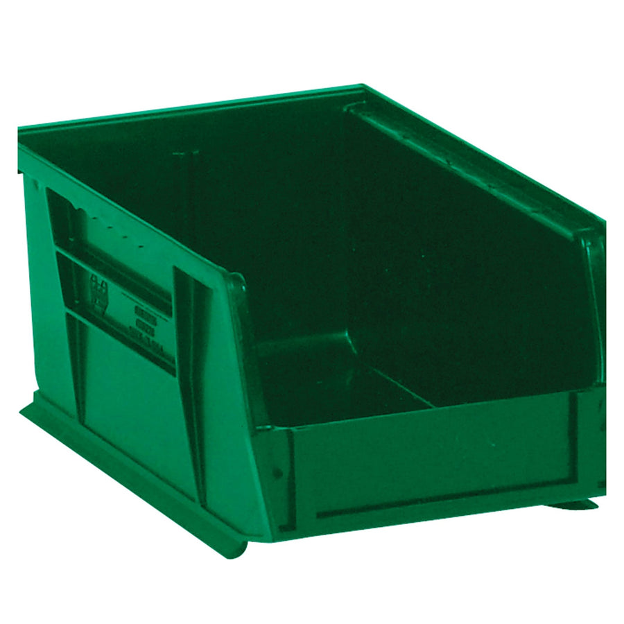 7 3/8 x 4 1/8 x 3 in Green Plastic Stack & Hang Bins 24/Case BINP0743G