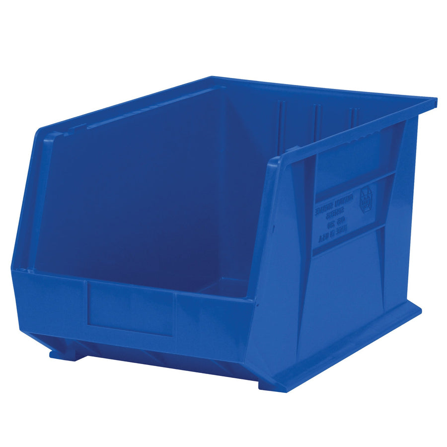 10 3/4 x 8 1/4 x 7 in Blue Plastic Stack & Hang Bins 6/Case BINP1087B