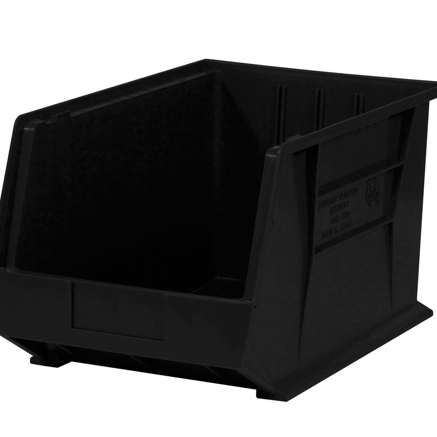 10 3/4 x 8 1/4 x 7 in Black Plastic Stack & Hang Bins 6/Case BINP1087K
