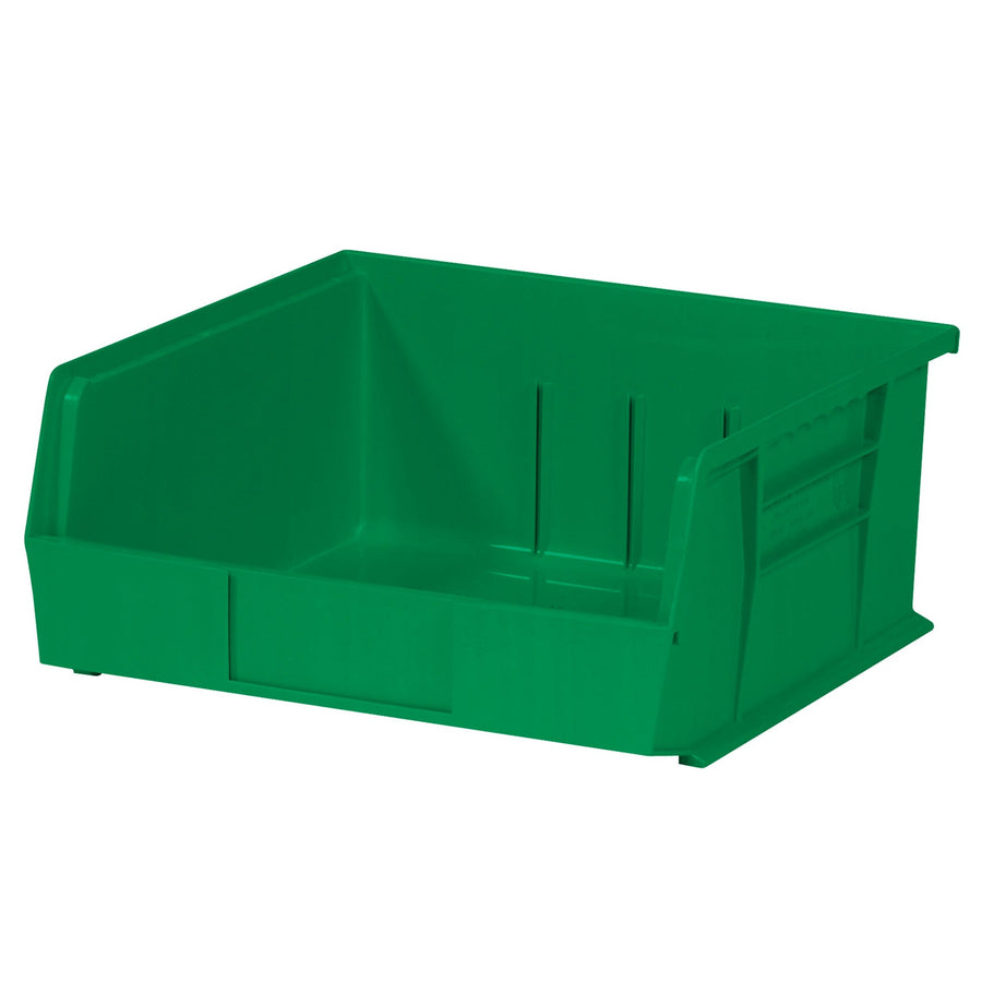10 7/8 x 11 x 5 in Green Plastic Stack & Hang Bins 6/Case BINP1111G
