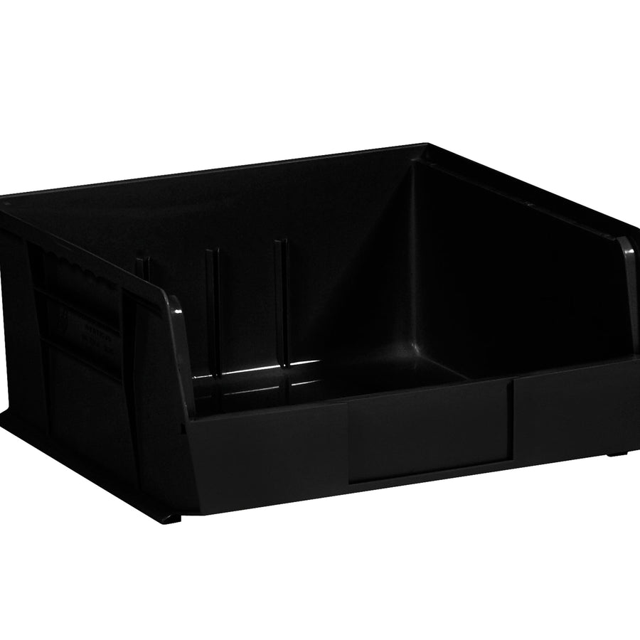 10 7/8 x 11 x 5 in Black Plastic Stack & Hang Bins 6/Case BINP1111K