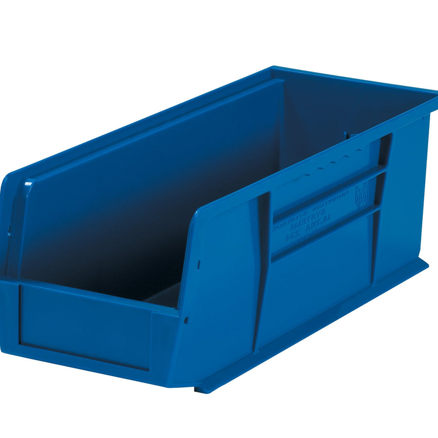 10 7/8 x 4 1/8 x 4 in Blue Plastic Stack & Hang Bins 12/Case BINP1144B