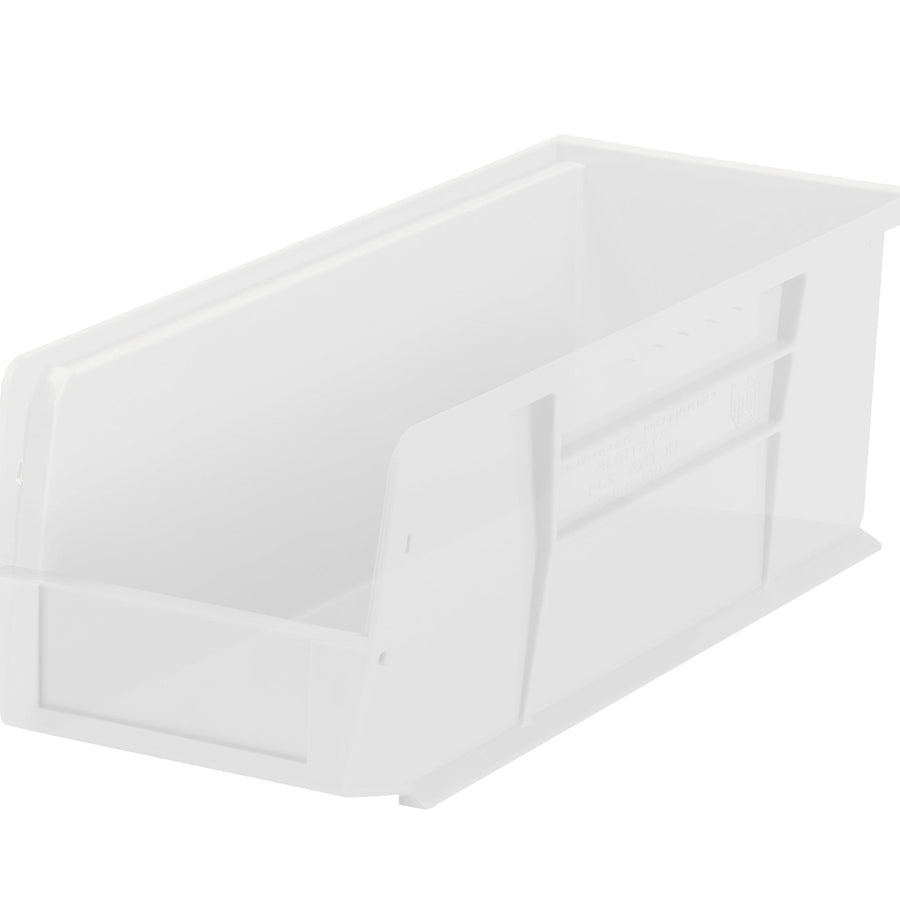 10 7/8 x 4 1/8 x 4 in Clear Plastic Stack & Hang Bins 12-Pack BINP1144CL