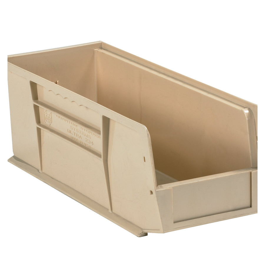 10 7/8 x 4 1/8 x 4 in Ivory Plastic Stack & Hang Bins 12/Case BINP1144V