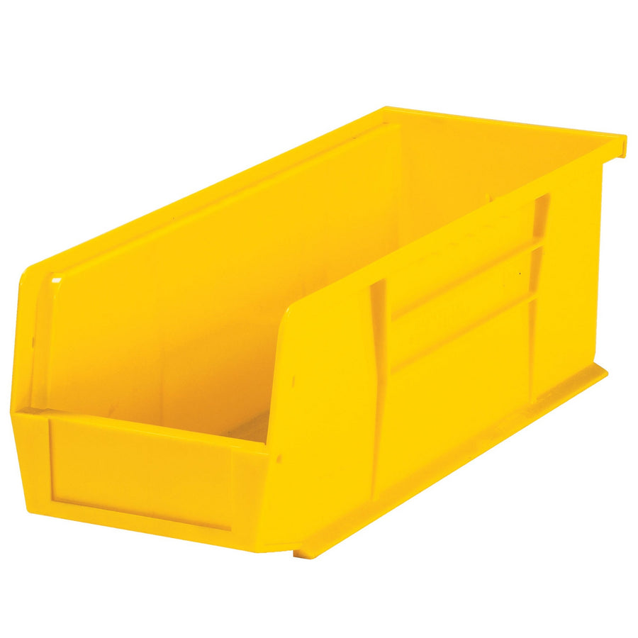 10 7/8 x 4 1/8 x 4 in Yellow Plastic Stack & Hang Bins 12/Case BINP1144Y