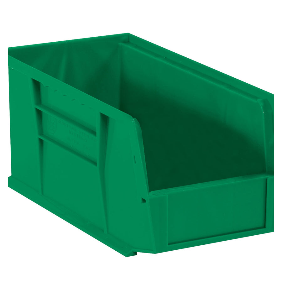 10 7/8 x 5 1/2 x 5 in Green Plastic Stack & Hang Bins 12/Case BINP1155G