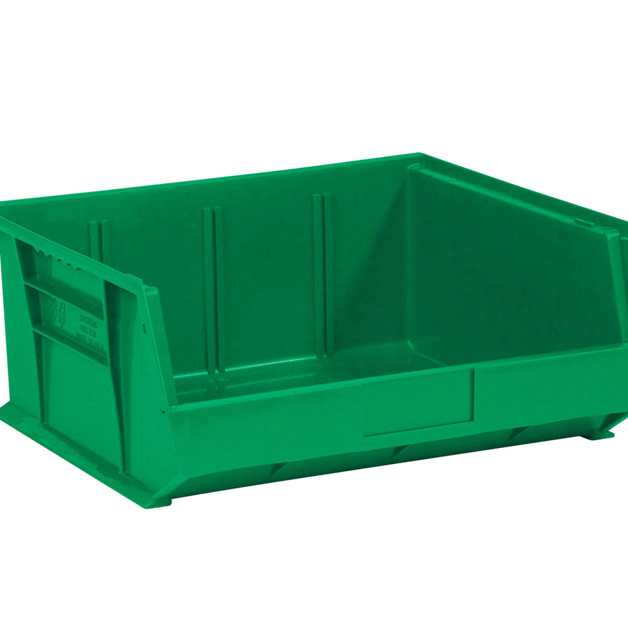 14 3/4 x 16 1/2 x 7 in Green Plastic Stack & Hang Bins 6-Pack BINP1516G