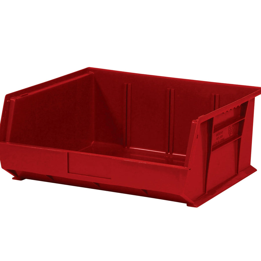 14 3/4 x 16 1/2 x 7 in Red Plastic Stack & Hang Bins 6-Pack BINP1516R