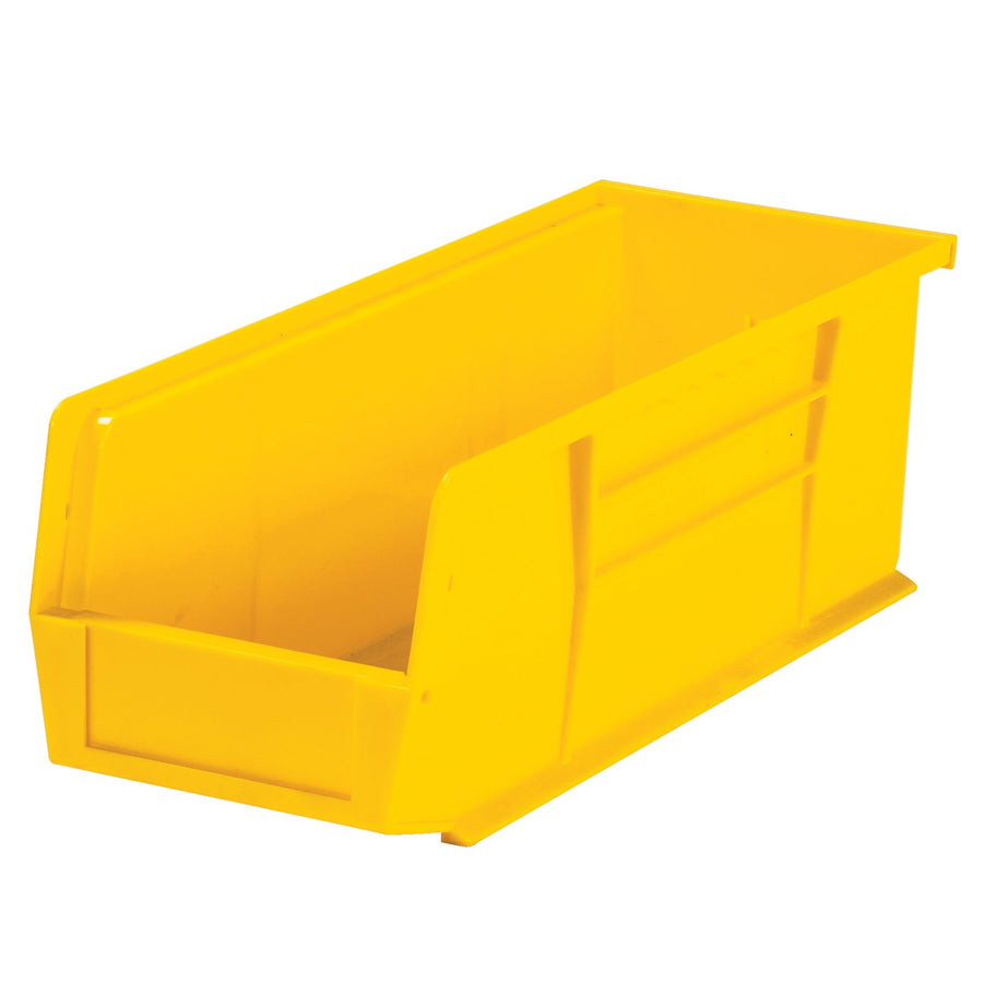 14 3/4 x 5 1/2 x 5 in Yellow Plastic Stack & Hang Bins 12-Pack BINP1555Y