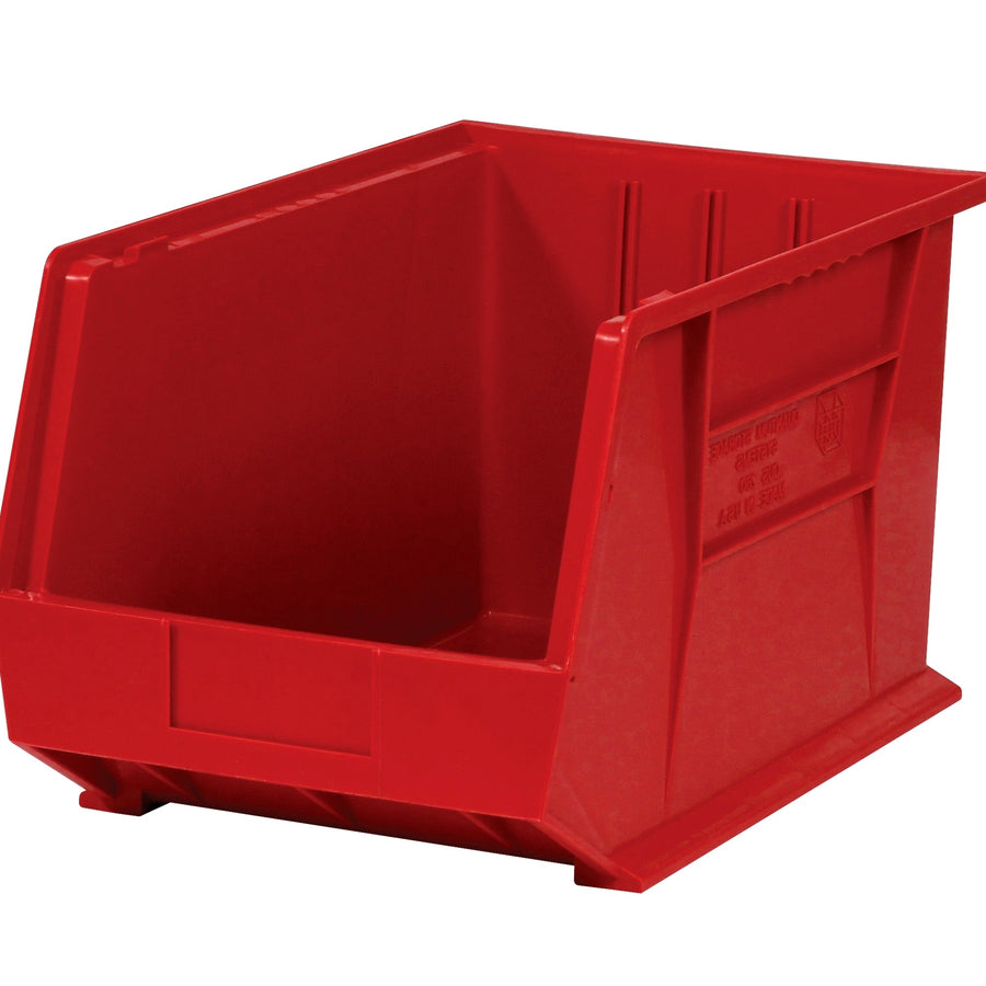 16x11x8 Red Plastic Stack & Hang Bin Boxes 4/Case BINP1611R