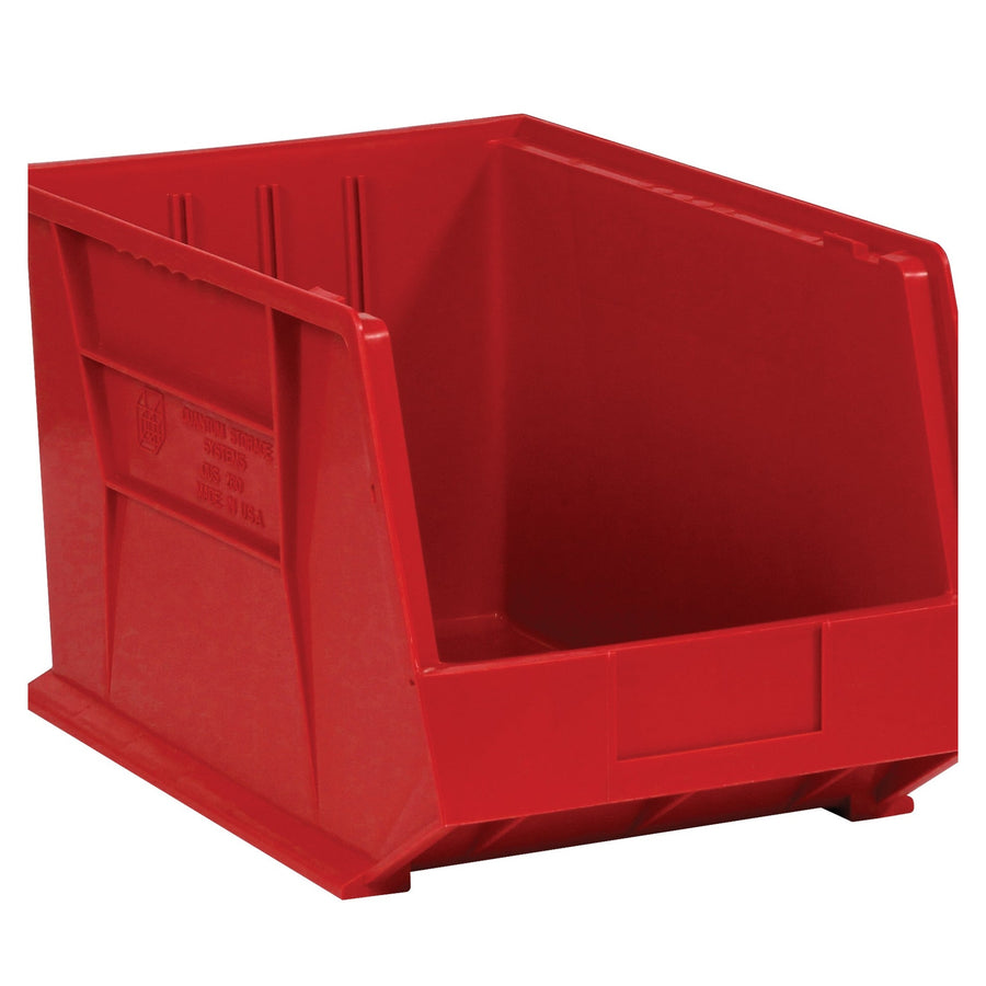 18x11x10 Red Plastic Stack & Hang Bin Boxes 4/Case BINP1811R