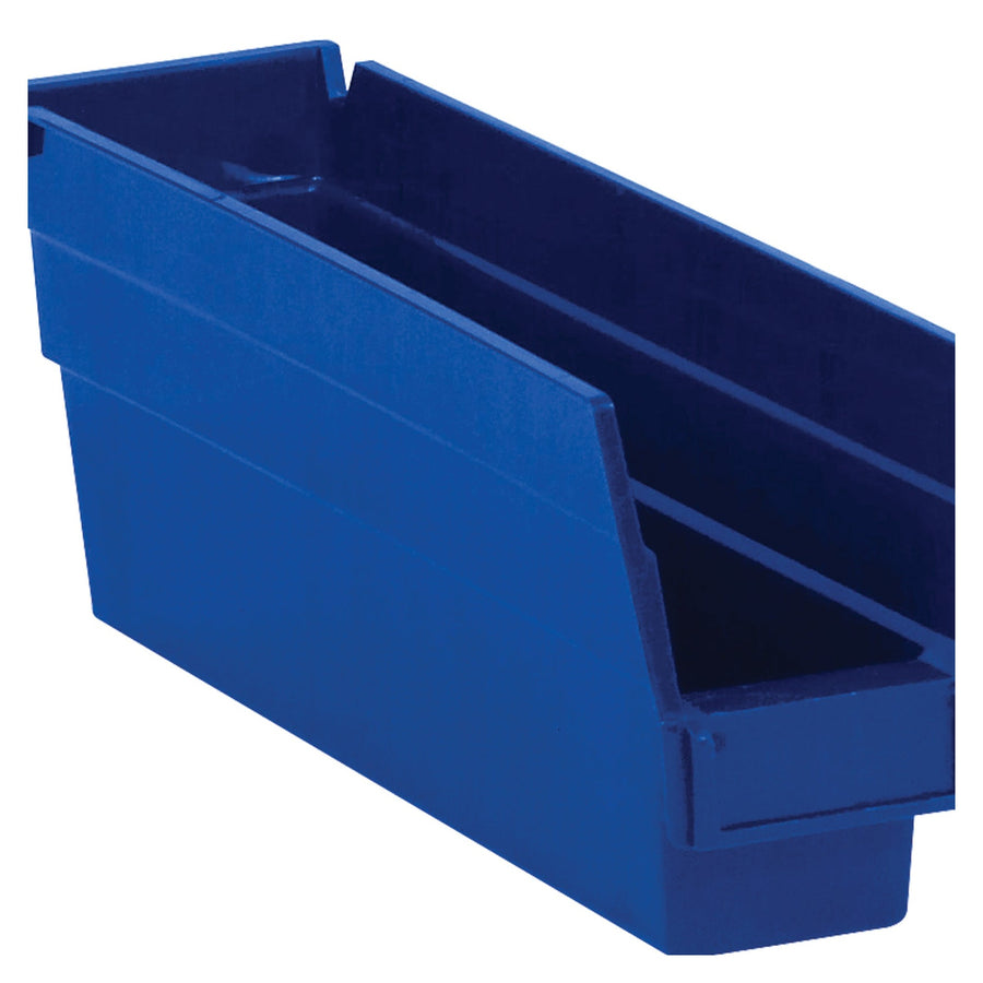 11 5/8 x 2 3/4 x 4 in Blue Plastic Shelf Bins 36/Case BINPS101B