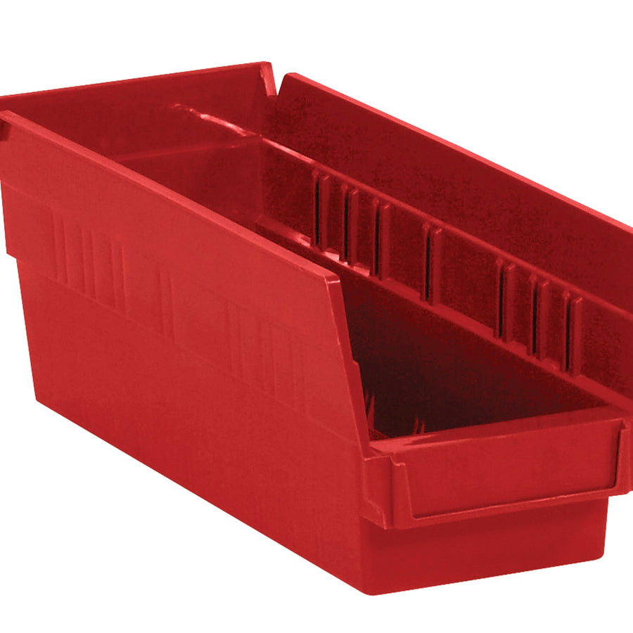 11 5/8 x 4 1/8 in Red Plastic Shelf Bins 36/Case BINPS102R