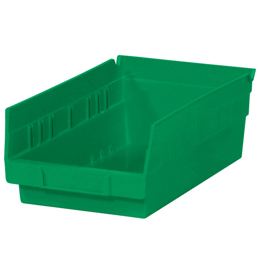 11 5/8 x 6 5/8 x 4 in Green Plastic Shelf Bins 30/Case BINPS103G