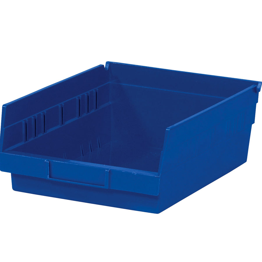 11 5/8 x 8 3/8 x 4 in Blue Plastic Shelf Bin Boxes 20-Pack BINPS104B
