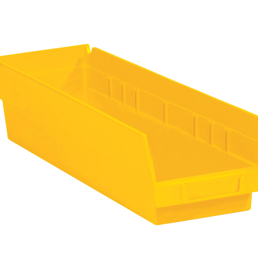 17 7/8 x 4 1/8 x 4 in Yellow Plastic Shelf Bins 20/Case BINPS111Y