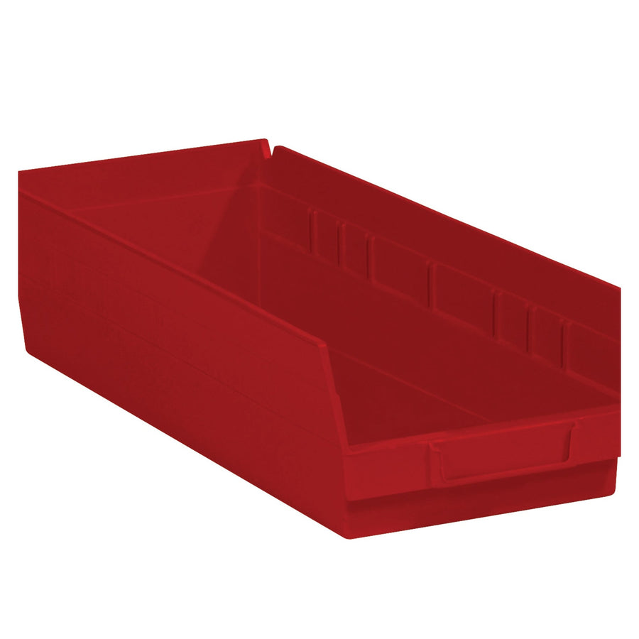 17 7/8 x 6 5/8 in Red Plastic Shelf Bins 20/Case BINPS112R