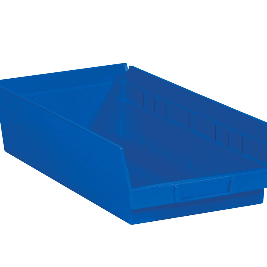 17 7/8 x 8 3/8 x 4 in Blue Plastic Shelf Bin 10/Case BINPS113B