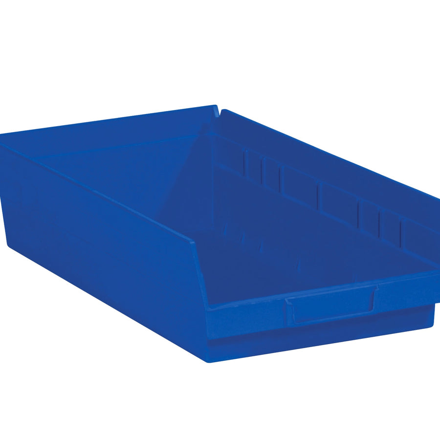 17 7/8 x 11 1/8 x 4 in Blue Plastic Shelf Bins 8/Case BINPS114B