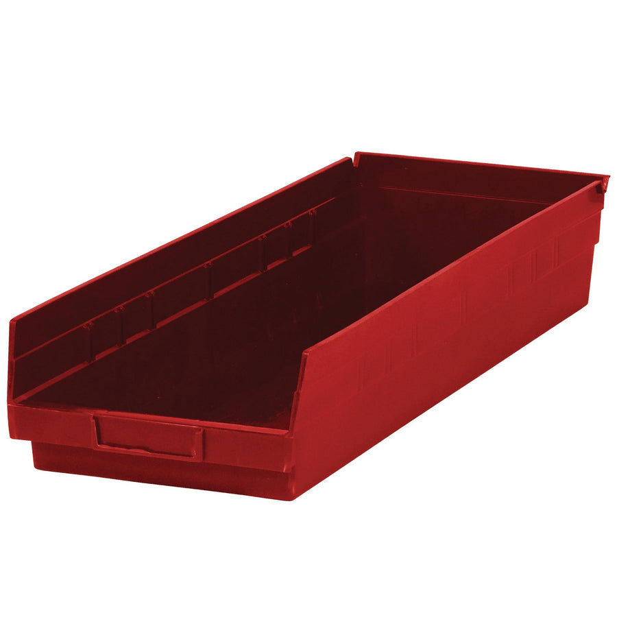 23 5/8 x 8 3/8 in Red Plastic Shelf Bins 6/Case BINPS123R