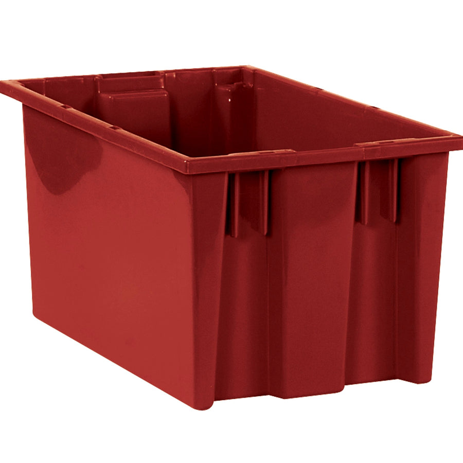 16 x 10 x 8 7/8 in Red Plastic Stack & Nest Bins 6-Pack BINS111