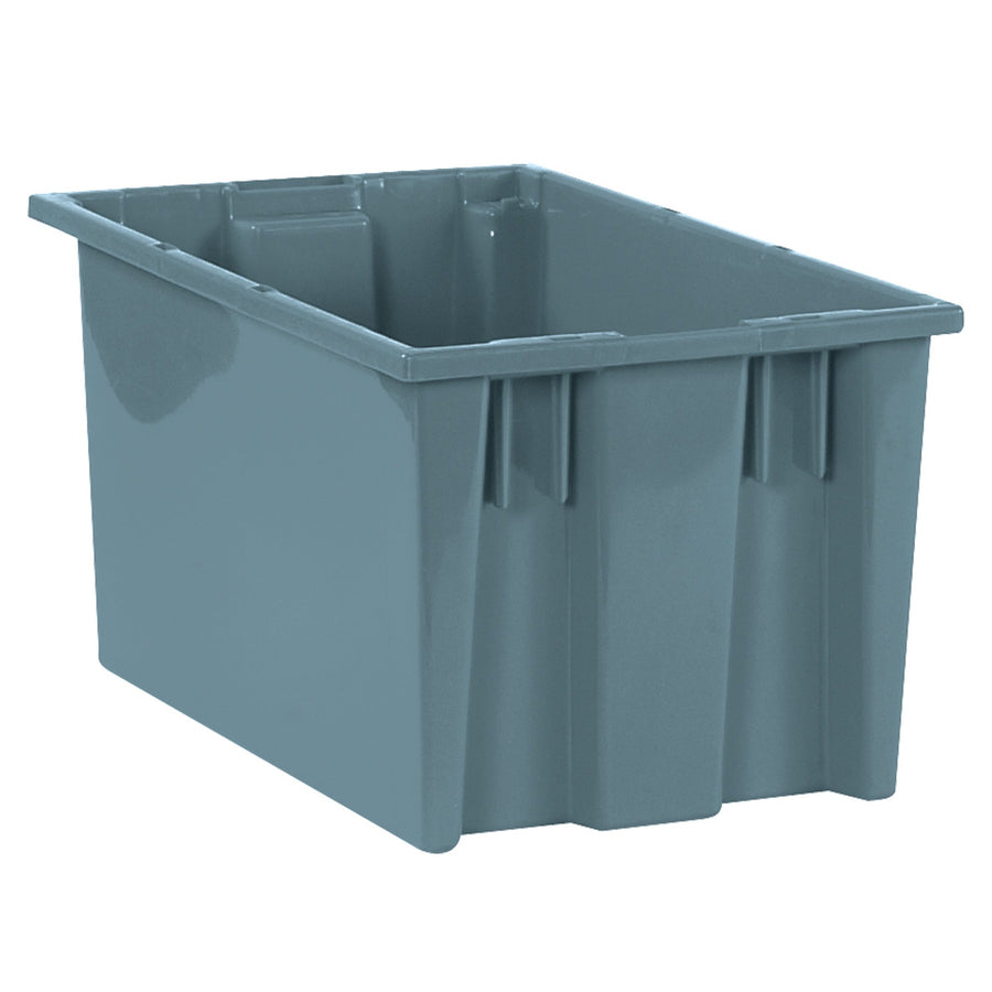 16 x 10 x 8 7/8 in Gray Plastic Stack & Nest Bins 6-Pack BINS112