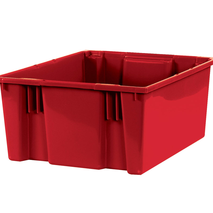 20.875x18.25x9.875 Red Plastic Stack & Nest Bins 3/Case BINS120