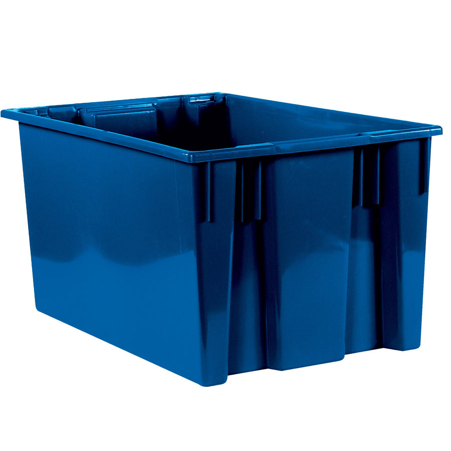 26 5/8 x 18 1/4 x 14 7/8 in Blue Plastic Stack & Nest Bins 3/Case BINS122