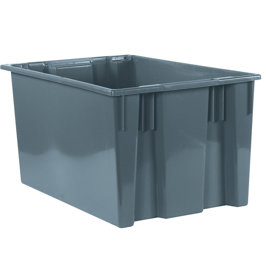 26 5/8 x 18 1/4 in Gray Plastic Stack & Nest Containers 3/Case BINS124