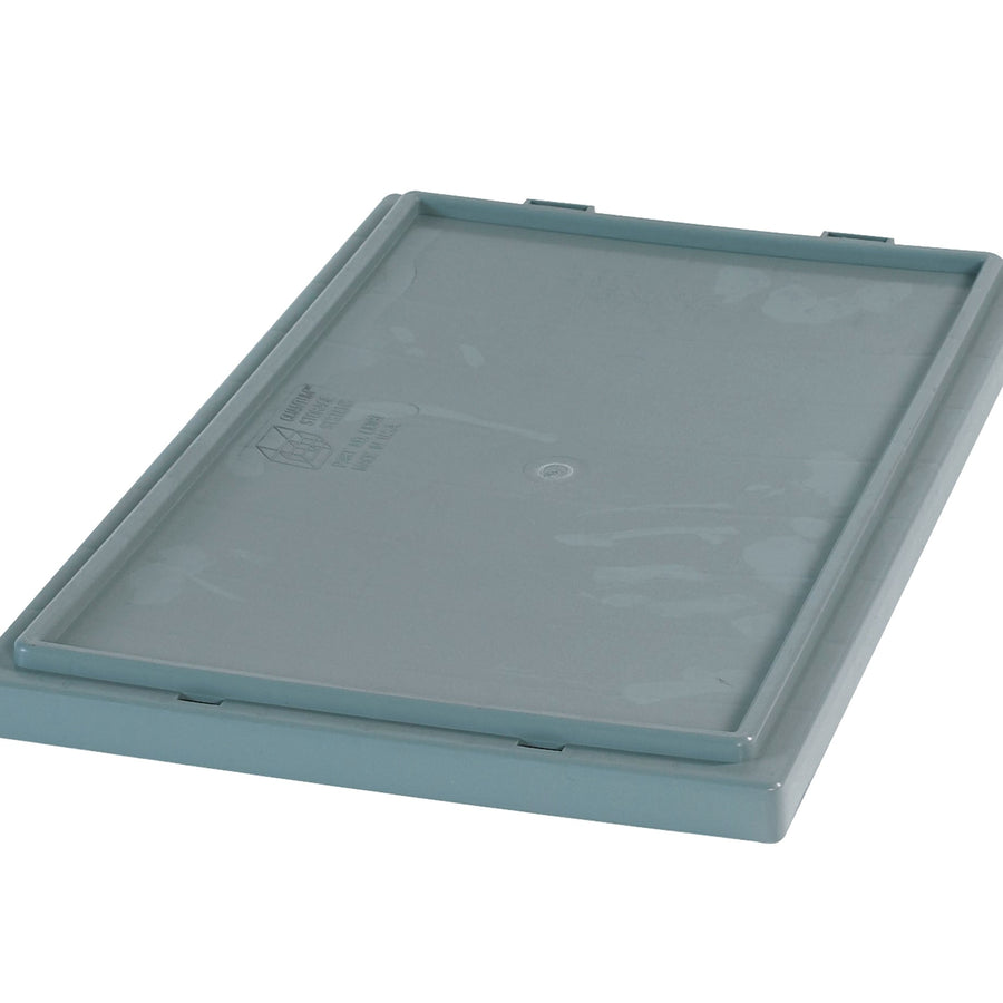 26 5/8 x 18 1/4 in Gray Plastic Stack & Nest Lids 3/Case BINS161