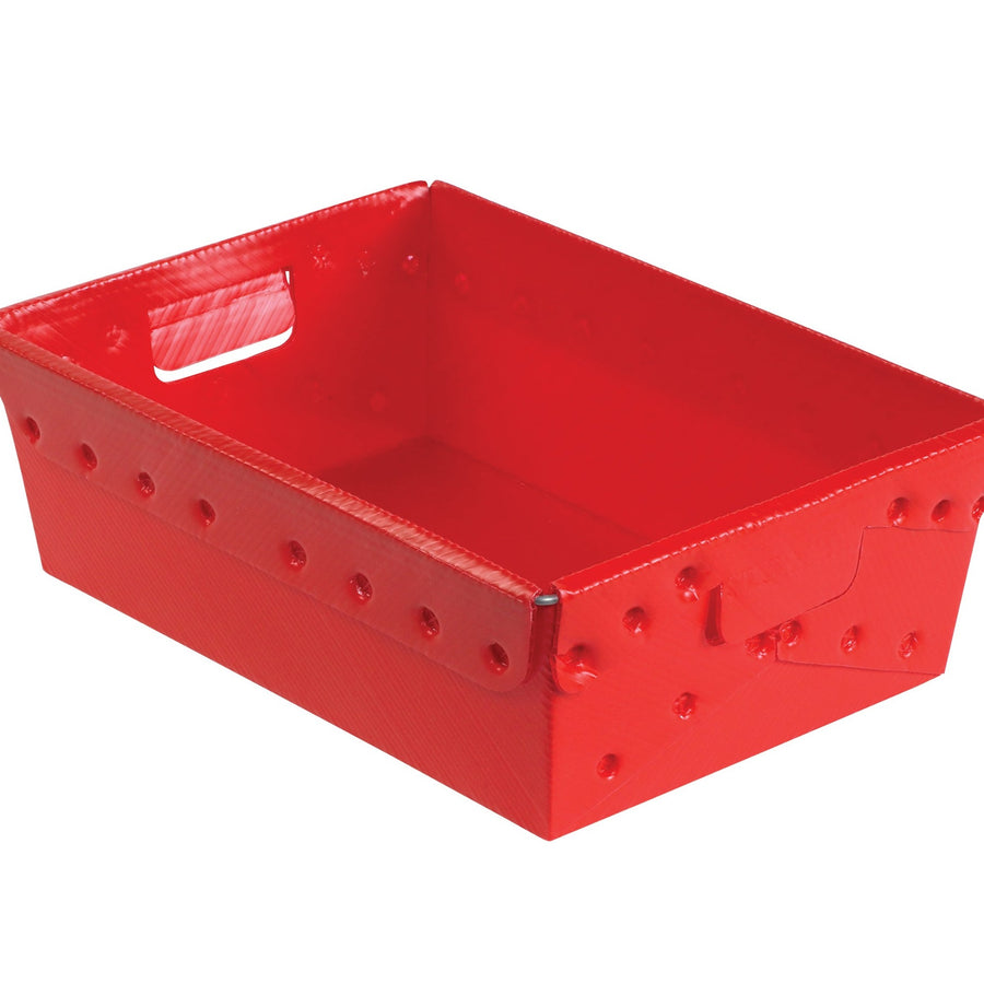 18x13x6 80 lb Red Plastic Space Age Totes 6/Case BINS183