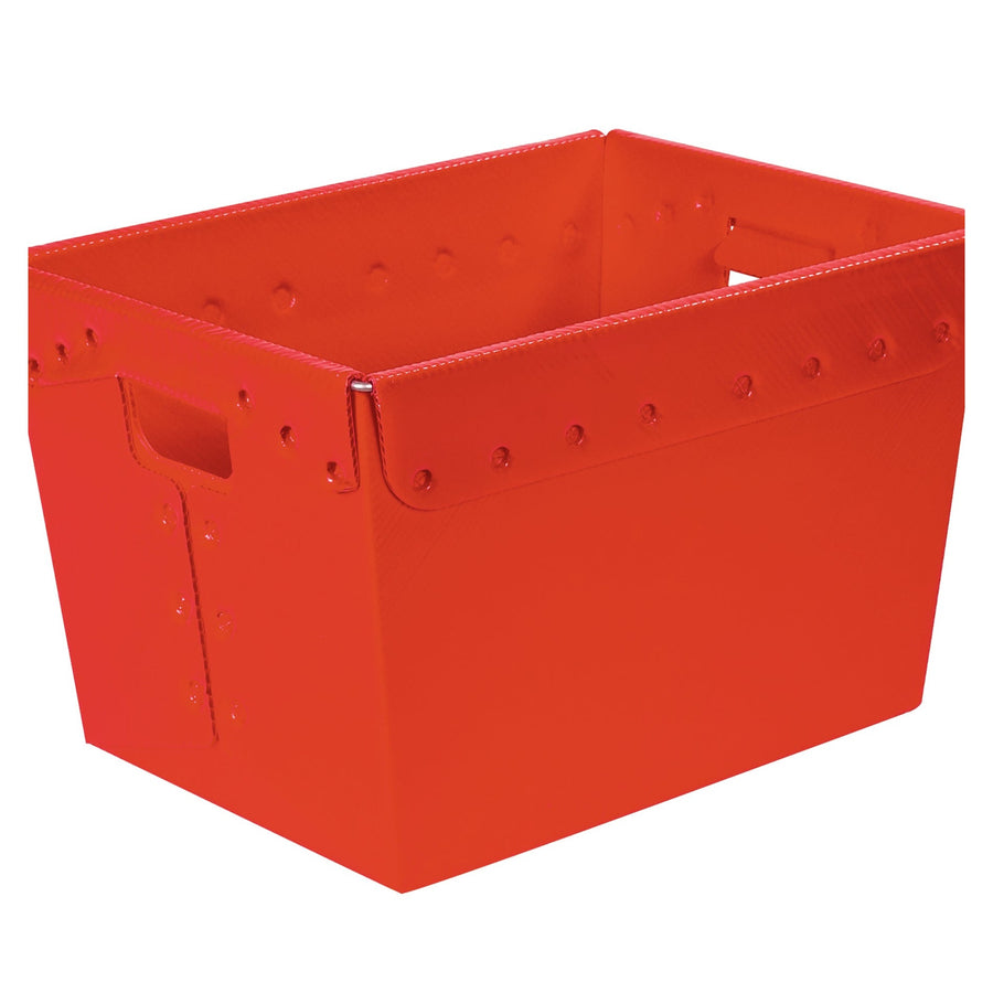18x13x12 80 lb Red Plastic Space Age Totes 6/Case BINS187