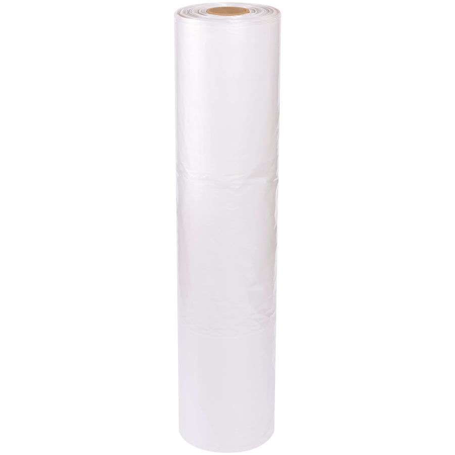 Professional-grade 2 mil clear pallet covers protect large pallets, equipment, and cartons from moisture, dust, and contamination. Pre-cut and perforated on rolls for fast deployment. This 40x24x72" case of 100 offers superior visibility and reliable moisture resistance for demanding warehouse and shipping environments.