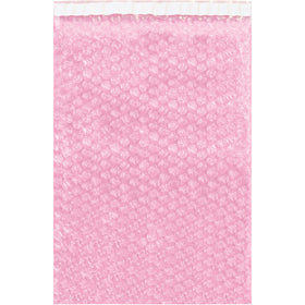 Protect sensitive electronics with these 7x11.5" anti-static bubble pouches featuring 3/16" bubble cell protection and self-sealing closure. Each case contains 400 pouches with high-slip polyethylene construction and built-in 1" lip for secure tape sealing. Meets anti-static requirements for electronic components and fragile goods.