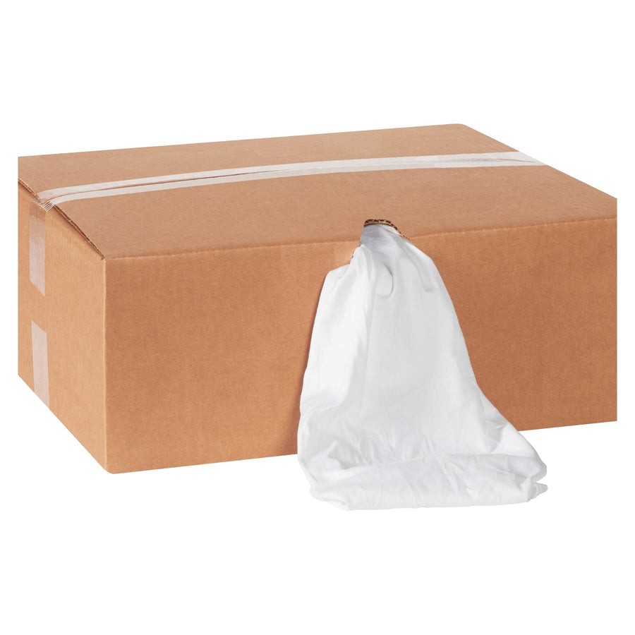10 lb White Cotton/Polyester T-Shirt Rags 70/Case BR102