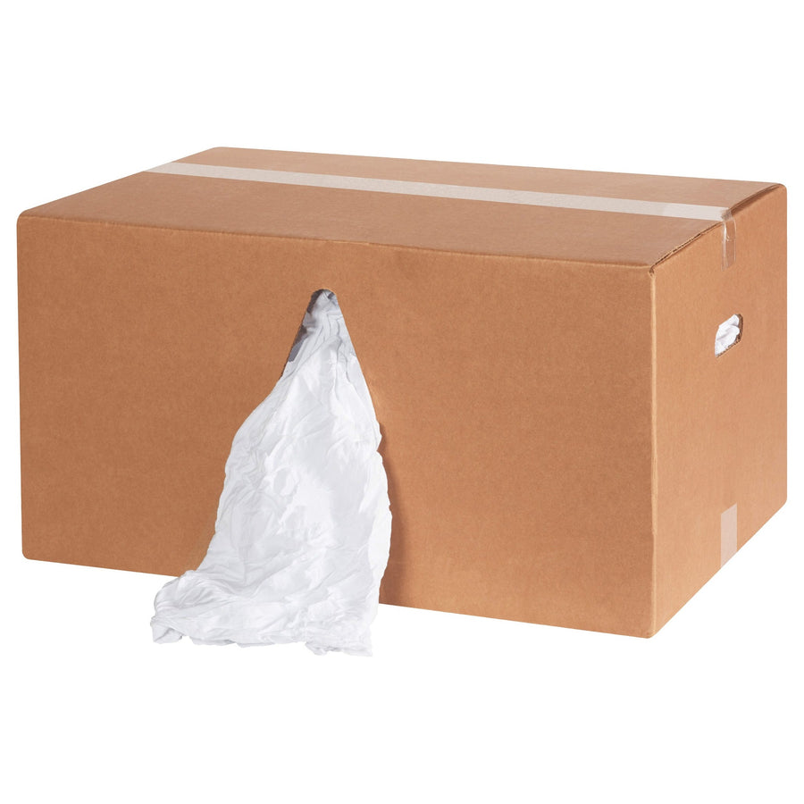 25 lb White Cotton Wiping Rags 220/Case BR106