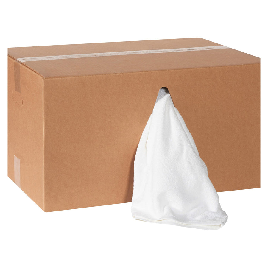 16x24 White Cotton Terry Cloth Rags 80/Case BR112