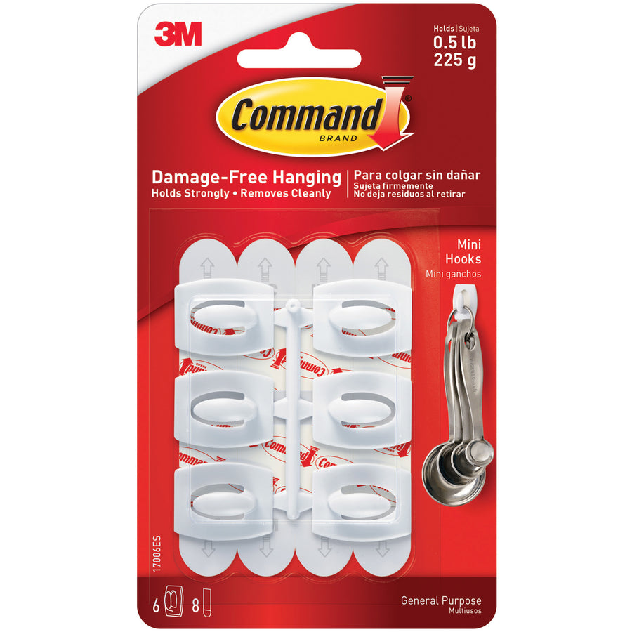 Secure damage-free hanging solutions for industrial facilities and warehouses. These 1 1/8" x 7/8" white plastic command strips require zero tools, remove cleanly without marks or residue, and deliver a reliable hold across multiple surfaces. Case of 6 packs maximizes your hanging capacity while minimizing downtime.