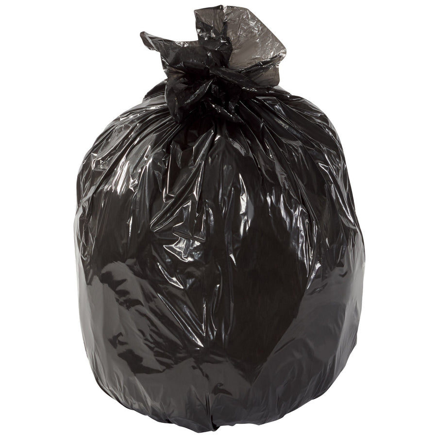 56 Gallon 1 Mil Black Star Seal Trash Liners 100/Case CL5015