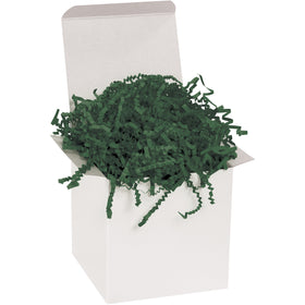 Professional-grade forest green crinkle paper delivers reliable void fill and product cushioning in a convenient 10 lb case. The distinctive zigzag strips add visual appeal while protecting items during shipping. Ideal for e-commerce, gift packaging, and industrial void fill applications.