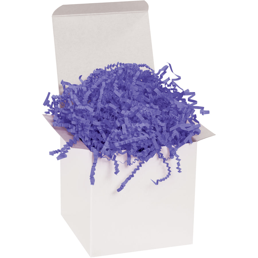 Professional-grade 10 lb lavender crinkle paper delivers premium cushioning and visual appeal for gift packaging and void fill applications. Our soft zigzag strips provide superior protection while adding color and texture to any box. Sold by the case for maximum cost-efficiency.
