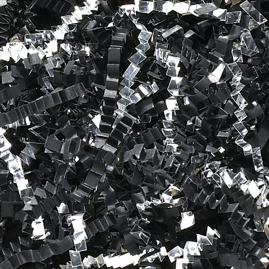 10 lb Black Silver Metallic Crinkle Paper CPB10FF