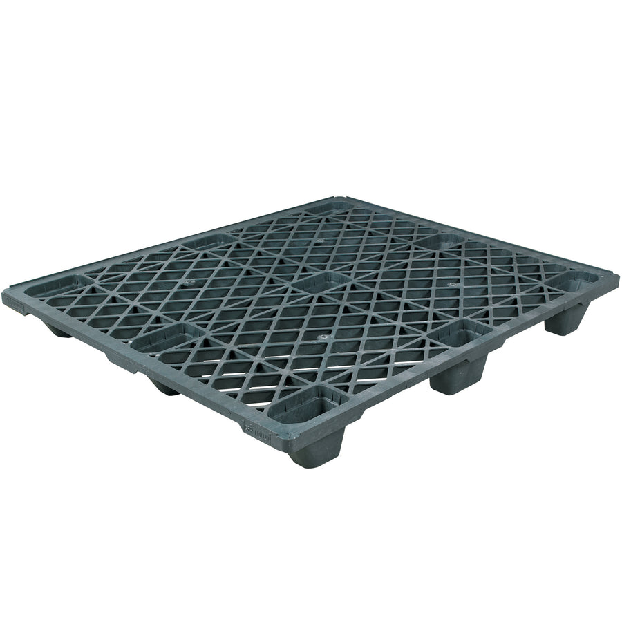 The 48" x 40" x 5.1" economy plastic pallet delivers proven durability for air cargo, export, and one-way shipments at unbeatable cost efficiency. Four-way forklift and pallet jack access ensures seamless warehouse operations, while the nestable design stacks 45 pallets in just 6 feet‚maximizing storage space and reducing logistics costs. Black virgin plastic resists insects, bacteria, and fungi for reliable, compliant shipping every time.